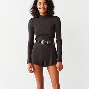 Nwt Urban Outfitters Out From Under Plush Ribbed Romper in Rose Women’s Small